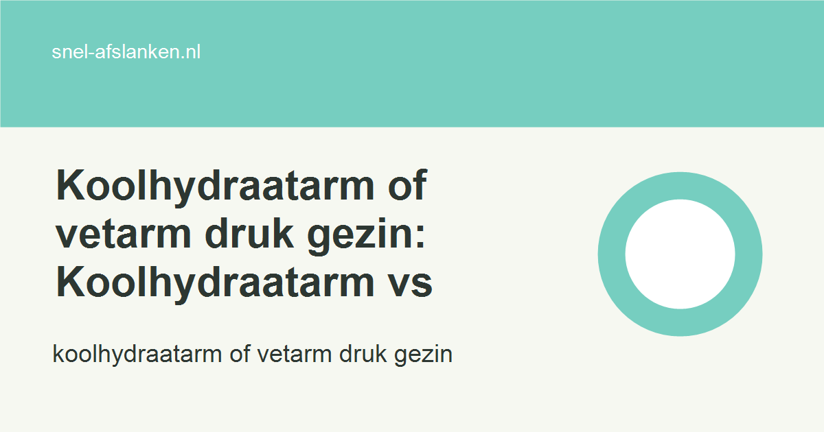 koolhydraatarm of vetarm druk gezin met haalbare gezonde keuzes voor drukke vrouwen