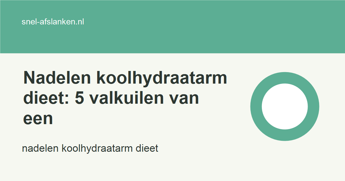 nadelen koolhydraatarm dieet met haalbare gezonde keuzes voor drukke vrouwen