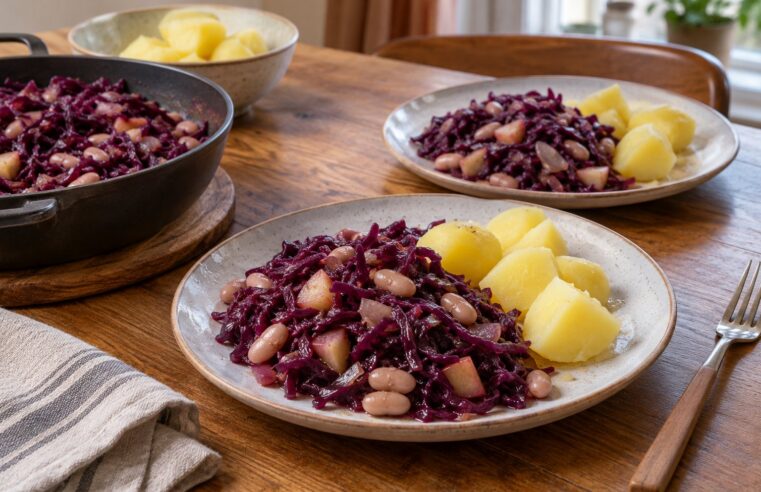 Rodekool met appel en witte bonen: warme herfstmaaltijd